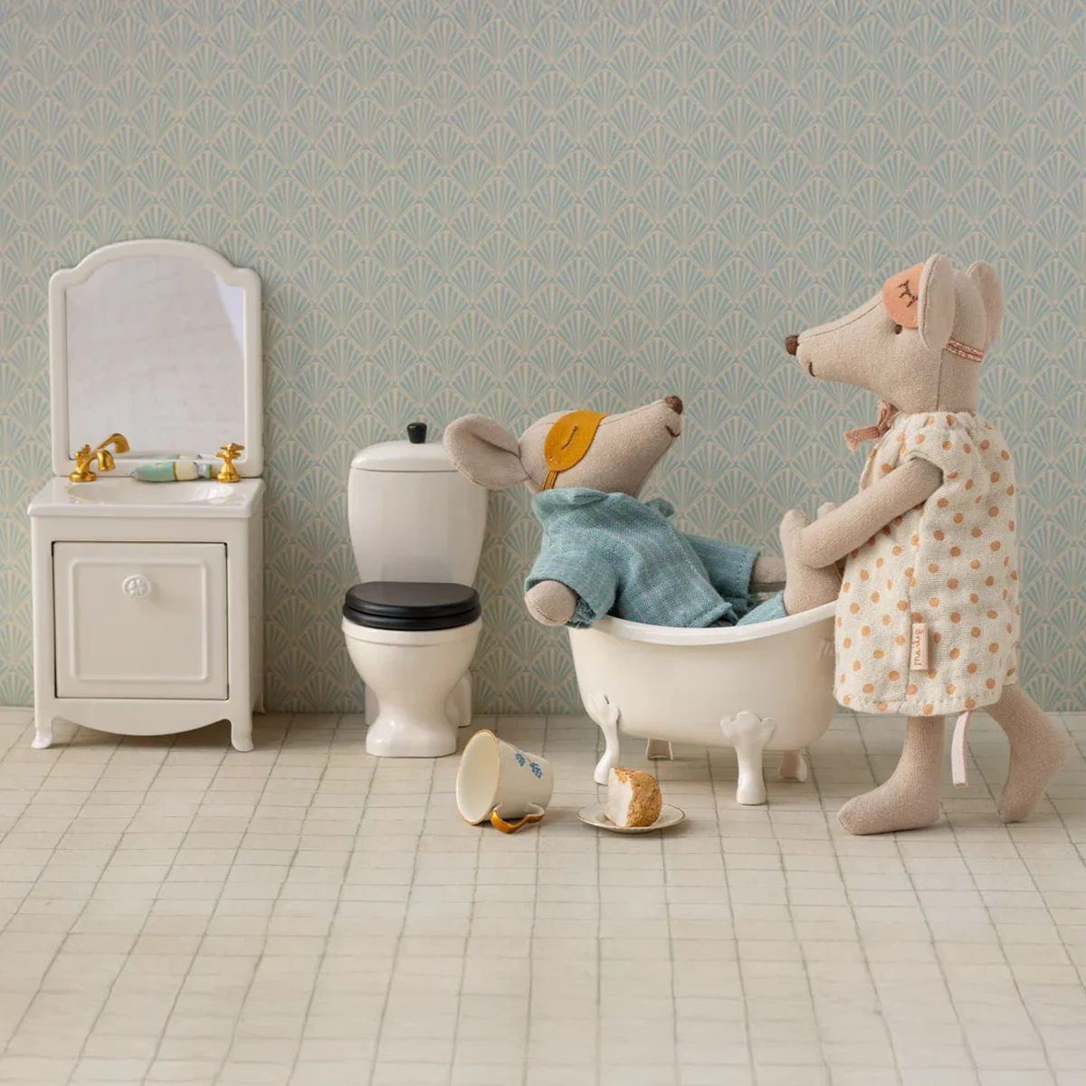 Maileg Waschbeckenkommode Maus Creme weiß 11-5128-00