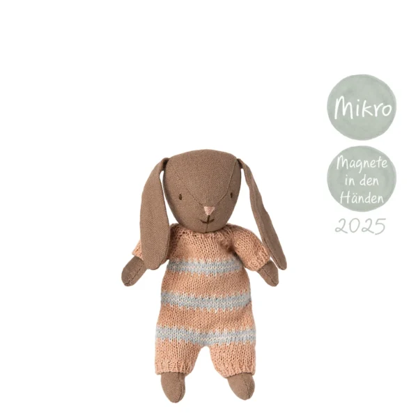 Maileg Hase Mikro Braun Dusty Rose Strickanzug 16-5023-00