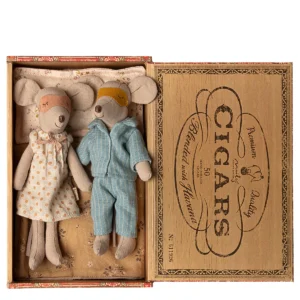 Maileg Mama Papa Mäuse Maus in Zigarrenbox