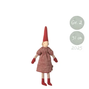 Maileg Pixy Mädchen Größe 2 Rotes Kleid 14-5422-00