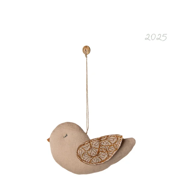 Maileg Stoffornament Vogel Sand beige Winterherz 14-5551-00