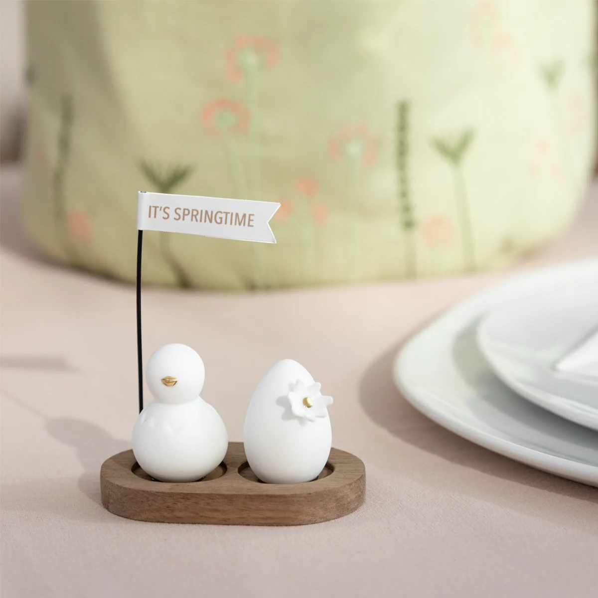 Räder Küken Osterei Holz Frühlingsgruss Springtime Osterdekoration