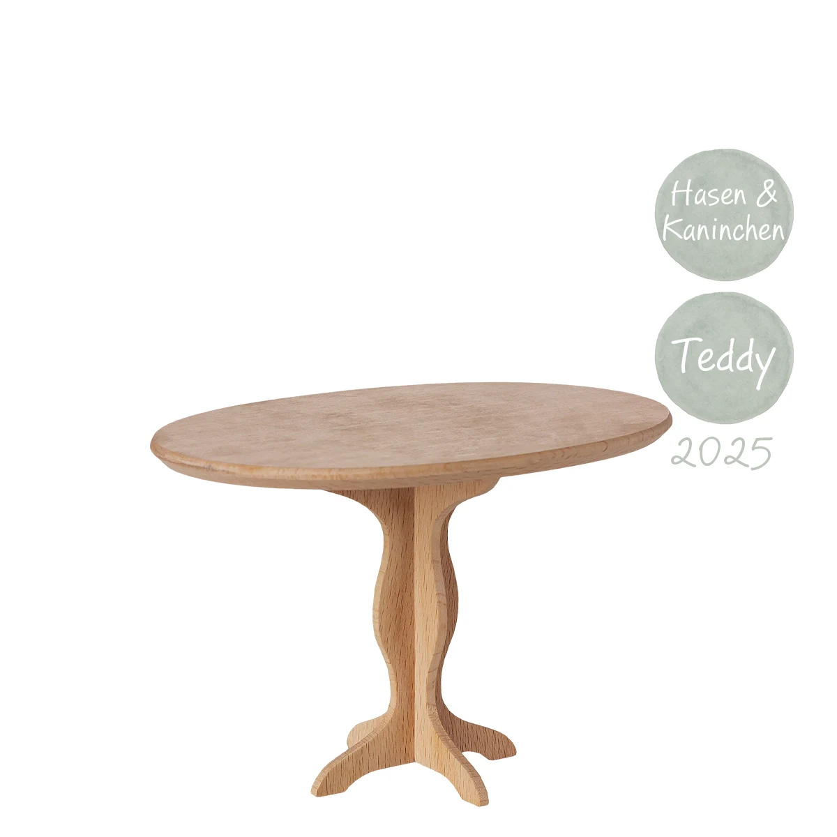 Maileg Ovaler Tisch Holz Natur Mini 11-5009-00