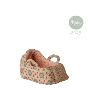 Maileg Tragetasche Maus Baby rosa Blumen 11-5411-01