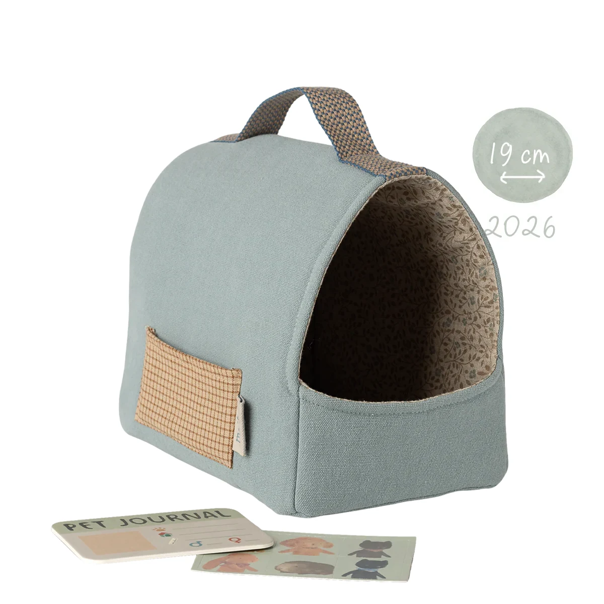 Maileg Transportbox Stofftier Kuscheltier klein blau 16-6915-01