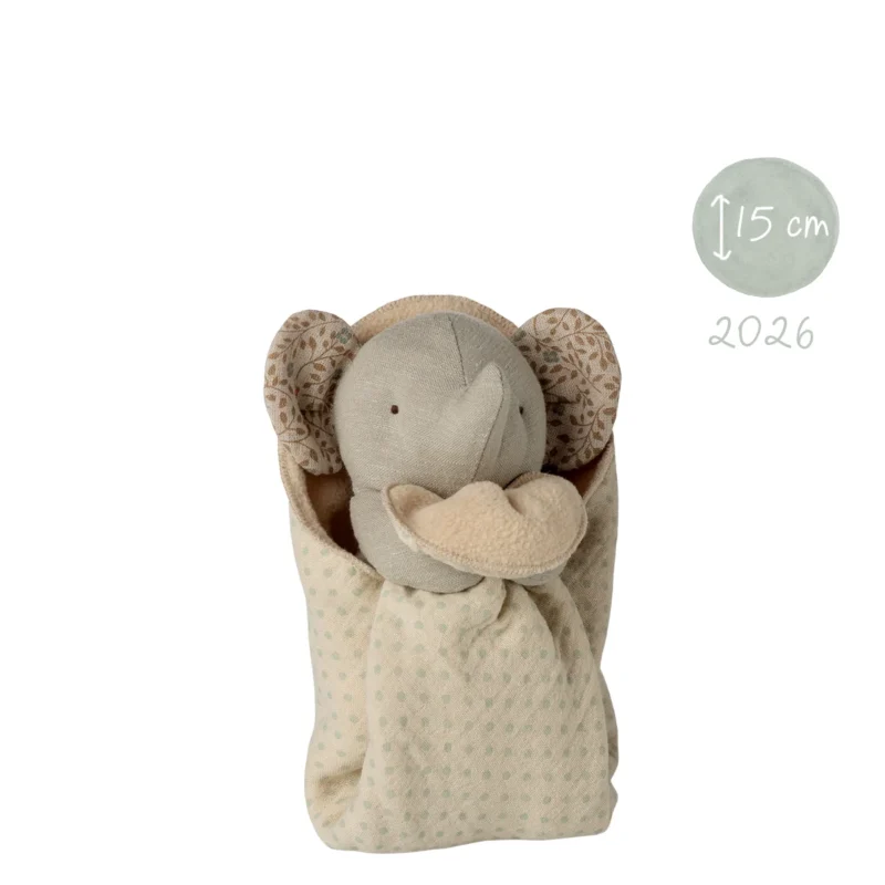 Maileg Elefant Mini Schmusetuch Kuscheldecke Lullaby Friends grau 16-6971-00