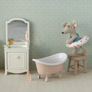 Maileg Badezimmer Maus Waschbecken Badewanne